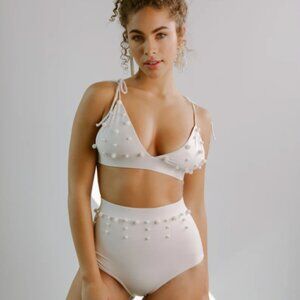 La Gotta Zoé Bridal High Waisted Bikini Bottom